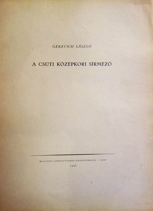 GEREVICH László: A csúti középkori sírmező