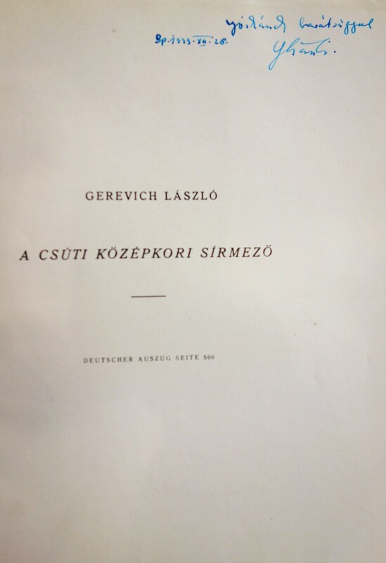 GEREVICH László: A csúti középkori sírmező