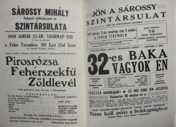 SZÜLE Mihály, Sárossy: Miszter Jávor.