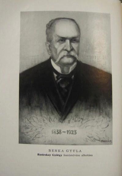TÓTH Lajos, dr: Benka Gyula munkássága.