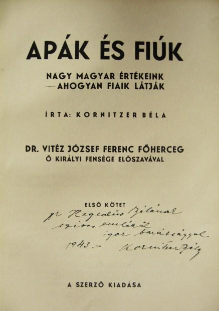 KORNITZER Béla: Apák és fiúk. 1-2 kötet.