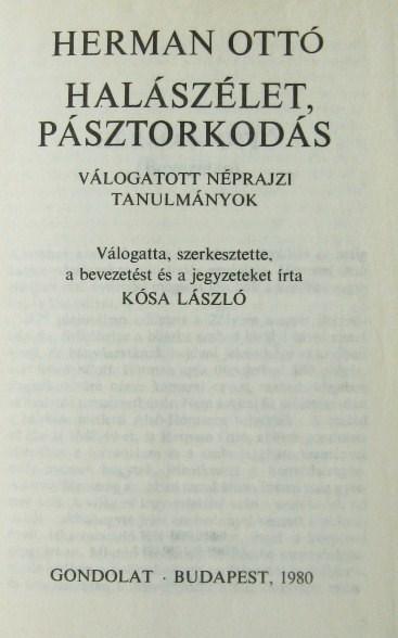 HERMAN Ottó: Halászélet, pásztorkodás.