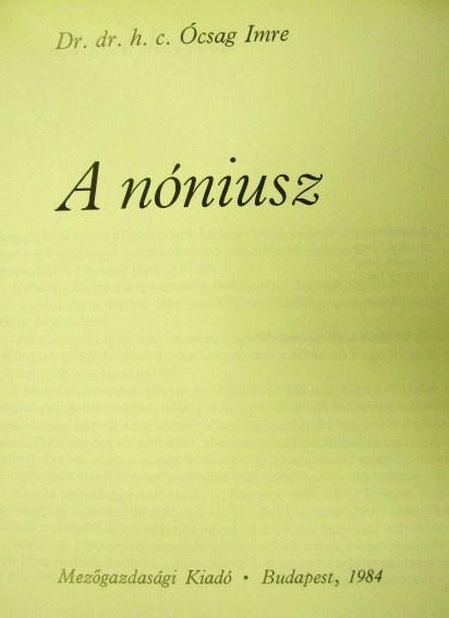 ÓCSAG Imre, dr: A nóniusz.