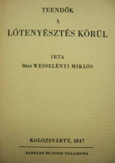 Lótenyésztéssel foglalkozó 4 db. reprint kiadvány