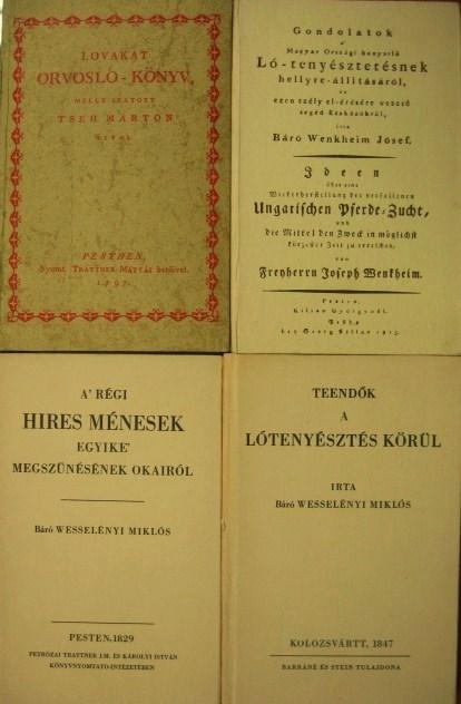 Lótenyésztéssel foglalkozó 4 db. reprint kiadvány