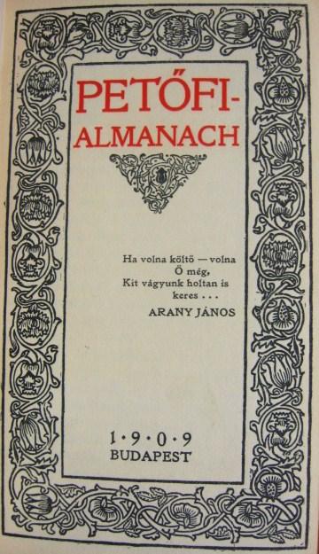 Petőfi-almanach.