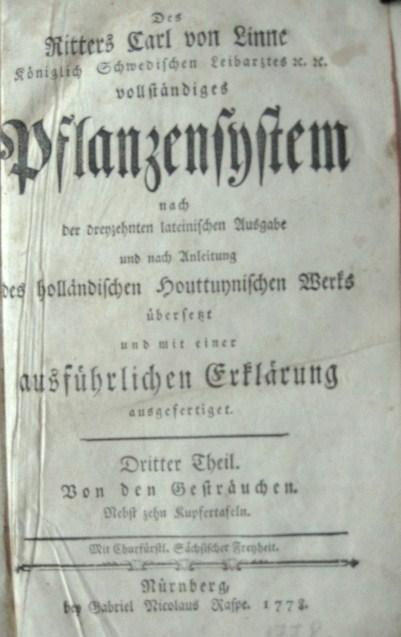 LINNE (LINNAEUS), Carl von: Vollständiges Pflanzensystem...