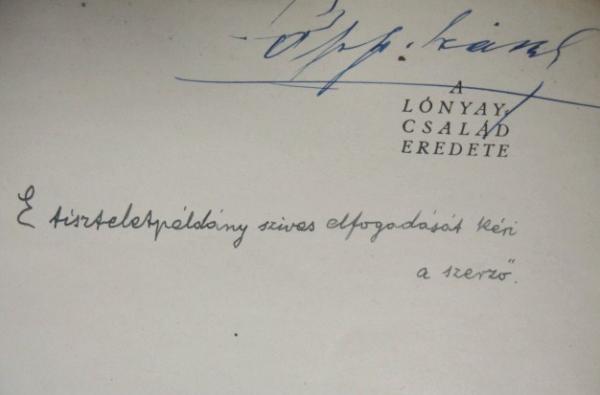LÓNYAY Ferenc,dr: A Lónyay-család eredete.
