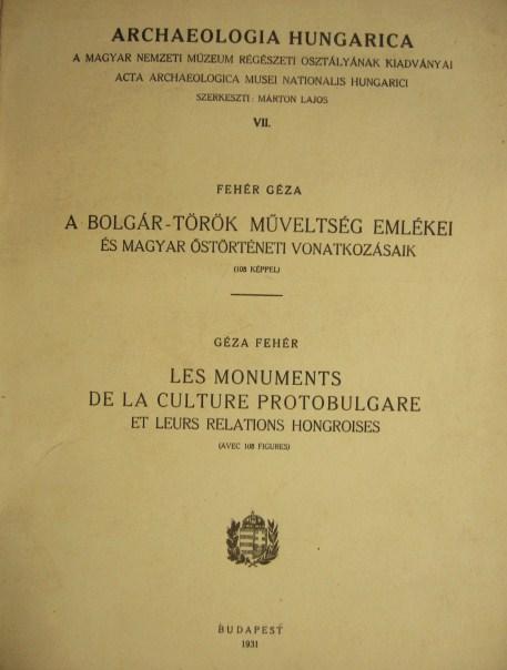 FEHÉR Géza: A bolgár-török műveltség emlékei ...