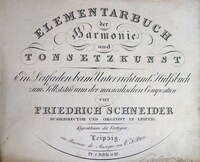 SCHNEIDER, Friedrich: ELEMENTARBUCH