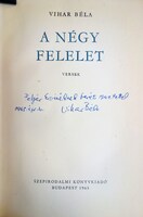 VIHAR Béla: A négy felelet