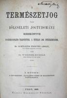 SCHILLING Frigyes - WERNER Rudolf: A természetjog. 1. kötet.