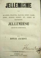 RÓNAY Jáczint: Jellemisme.